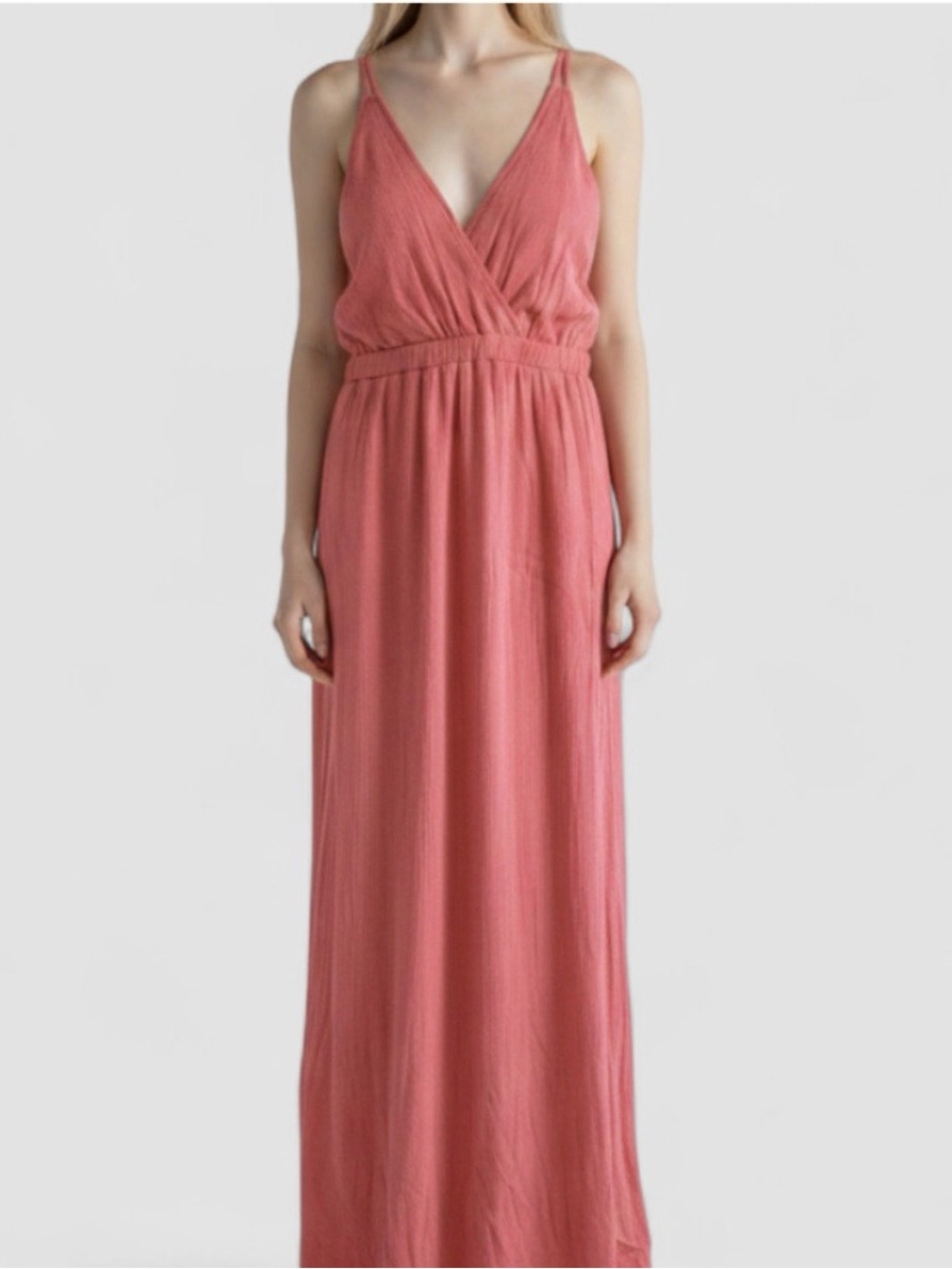 Lulus Rusty Rose Maxi Dress Pink Backless Womens Medium